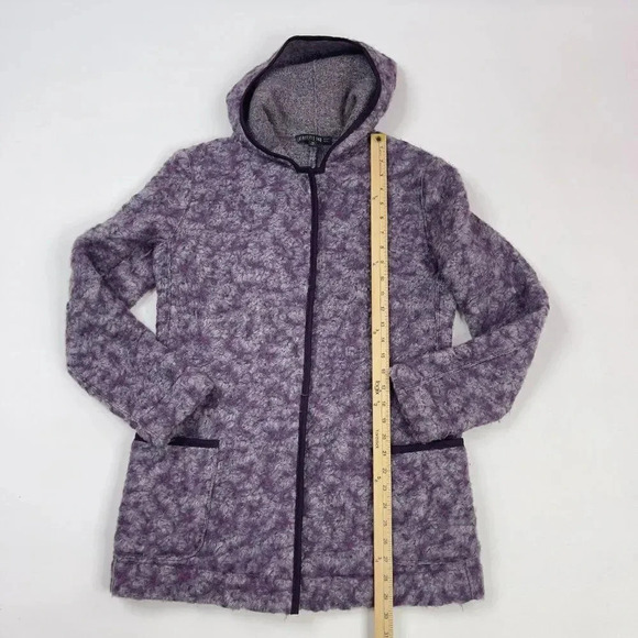 Lafayette 148 New York Purple Wool Hood Lightweight Jacket - Picture 4 of 12